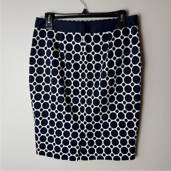 NEW The Limited Pencil Skirt Size 6 Nay Blue White Circles Pockets Back Zip - Picture 5 of 8